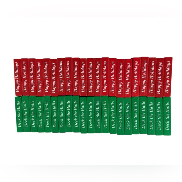 INCOMPLETE Jenga Holiday Edition 2011 Red Green HTF - 42 pieces. - Picture 9 of 11